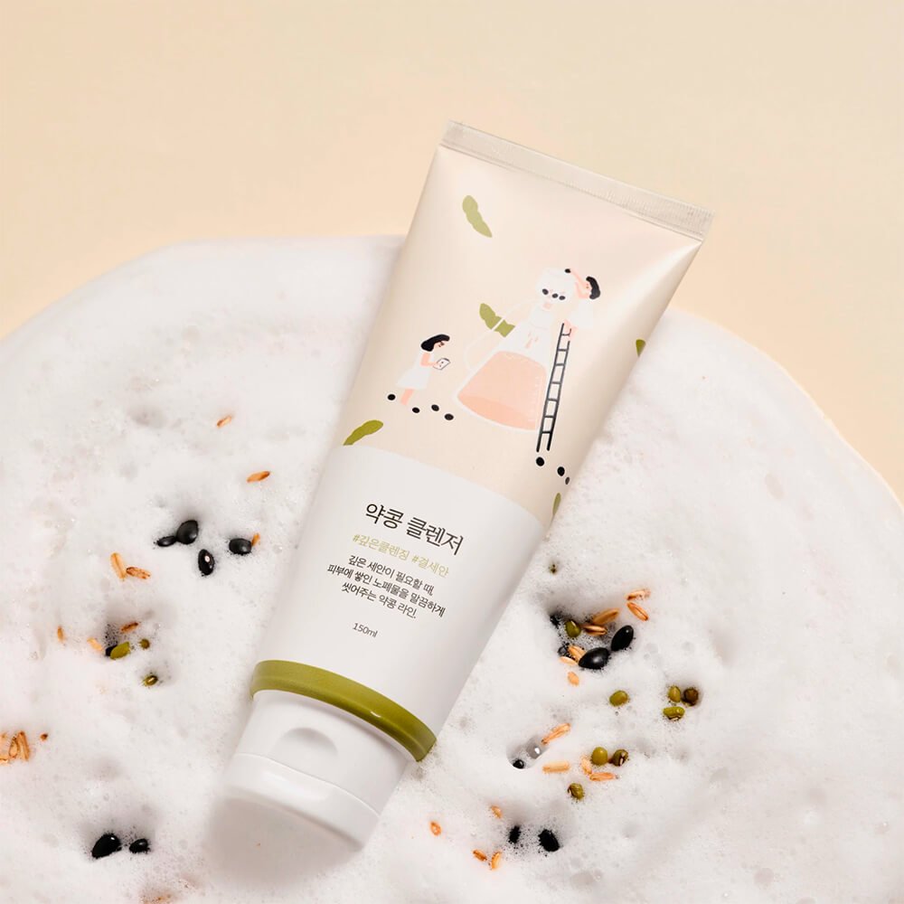 Espuma Limpiadora con Exfoliante Round Lab Soybean Cleanser