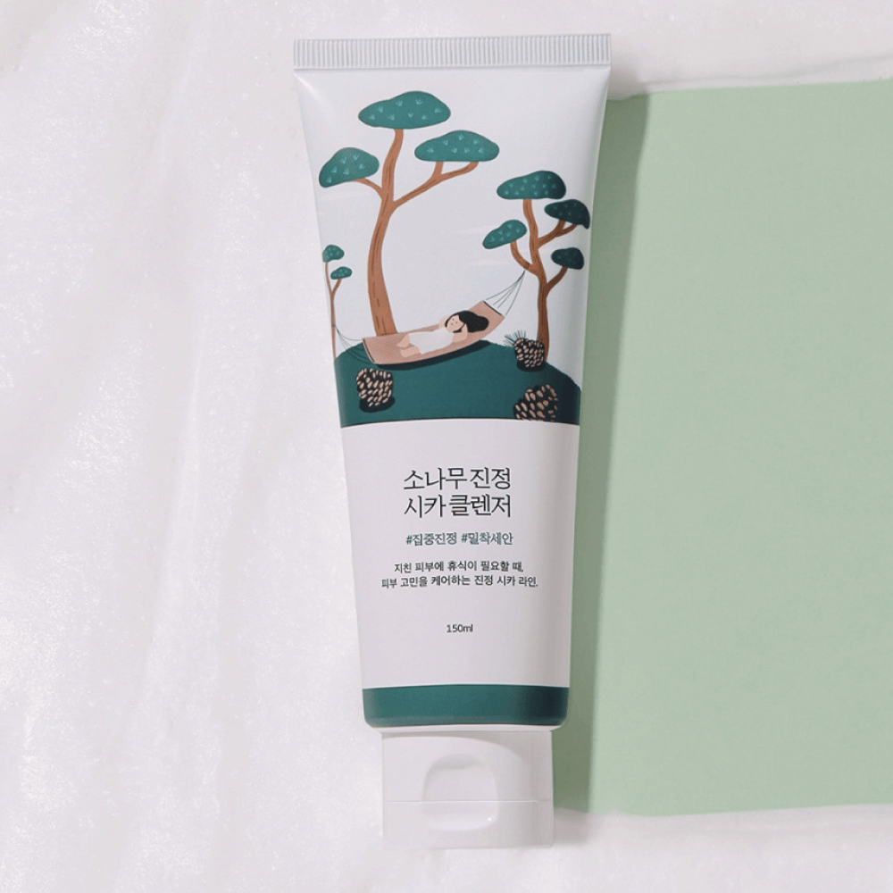 Espuma Limpiadora con Extracto de Pino y Centella para Piel Problemática  Round Lab Pine Calming Cica Cleanser
